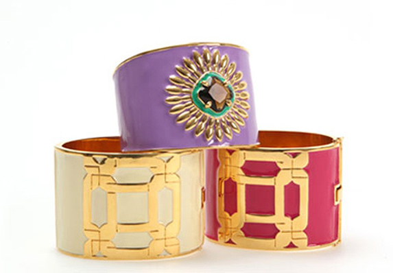 Luxury fashion jewelry for Milly with crystals enamel and gold plated details